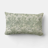 William Morris Tulip Wallpaper Classic Green ランバークッション (裏面)