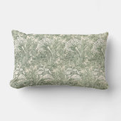 William Morris Tulip Wallpaper Classic Green ランバークッション (正面)