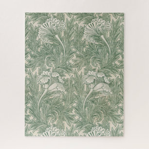 william morris tulip wallpaper textile green ジグソーパズル