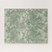 william morris tulip wallpaper textile green ジグソーパズル (横)