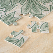 william morris tulip wallpaper textile green ジグソーパズル (側面)