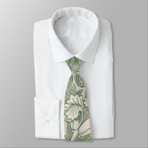 william morris tulip wallpaper textile green ネクタイ