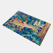 William Morris "Two Hares" – ワイルドウサギ ドアマット (アングル)