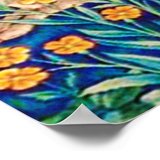 William Morris "Two Hares" – ワイルドウサギ ポスター (角)