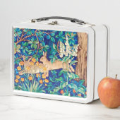 William Morris "Two Hares" – 森のウサギ メタルランチボックス (インサイチュ)