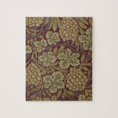 William Morris Vine Grape Red Green Art ジグソーパズル (縦)