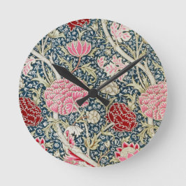 William Morris Vintage Cray Pattern Wall Clock ラウンド壁時計