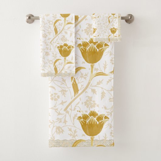 William Morris Vintage Gold Tulip Towel バスタオルセット (インサイチュ)