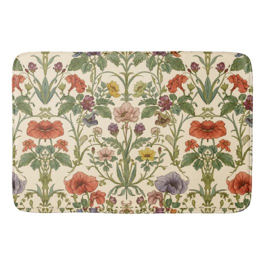William Morris vintage Pimpernel Pre-Raphaelite バスマット (正面)