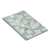 William Morris Wallflower floral blue damask ノートブック (右側)
