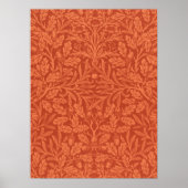 william morris wallpaper acorns and oak ポスター (正面)