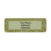 William Morris Willow Antique Green Leaf Vine Art ラベル (正面)