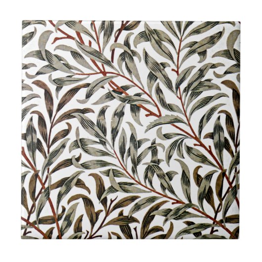 William Morris - Willow Bough pattern タイル (正面)