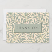 William Morris Willow Bough Thank You サンキューカード (正面)