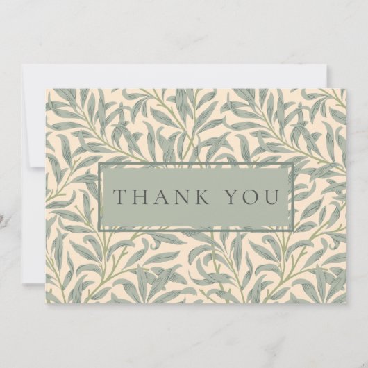 William Morris Willow Bough Thank You サンキューカード (正面)