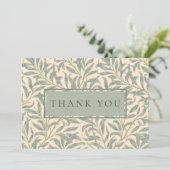 William Morris Willow Bough Thank You サンキューカード (スタンド正面)