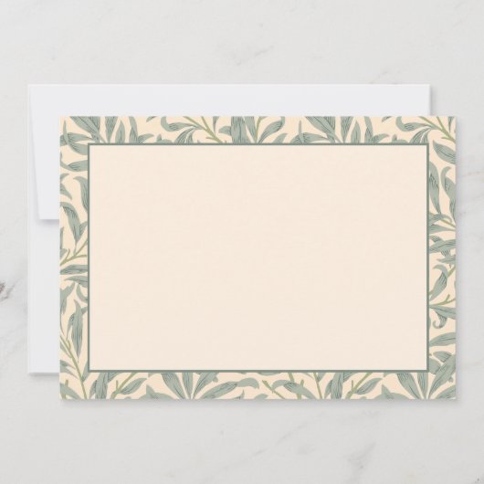 William Morris Willow Bough Thank You サンキューカード (裏面)