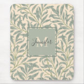 William Morris Willow Bough with Name マウスパッド (正面)