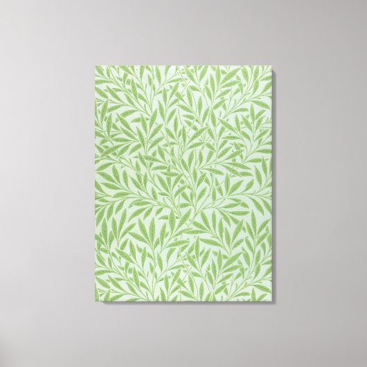 William Morris Willow Flower Classic Green キャンバスプリント (正面)