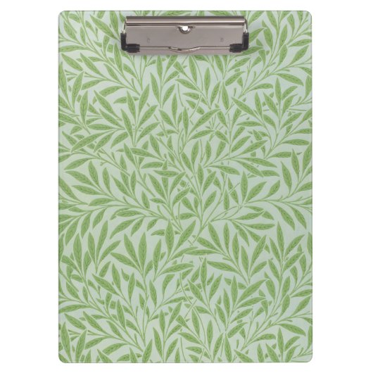 William Morris Willow Flower Classic Green クリップボード (正面)