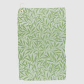 William Morris Willow Flower Classic Green ゴルフタオル (正面)