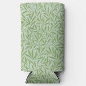 William Morris Willow Flower Classic Green スリム缶クーラー (正面)