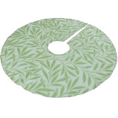 William Morris Willow Flower Classic Green ブラッシュドポリエステルツリースカート (アングル)