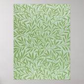 William Morris Willow Flower Classic Green ポスター (正面)