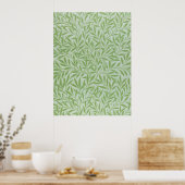 William Morris Willow Flower Classic Green ポスター (キッチン)