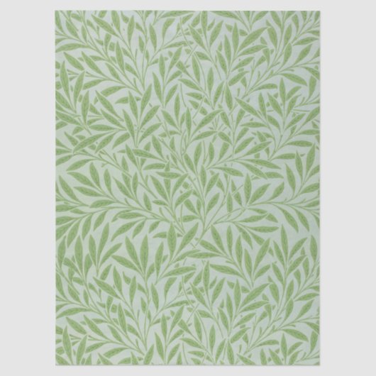 William Morris Willow Flower Classic Green 薄葉紙 (正面)