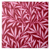 William Morris Willow Pattern, Burgundy & Pink タイル (正面)