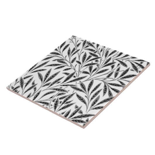 William Morris Willow Pattern, Gray / Gray & White タイル (側面)