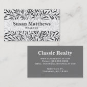 William Morris Willow Pattern, Gray / Gray & White 名刺 (正面/裏面)