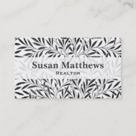William Morris Willow Pattern, Gray / Gray & White 名刺