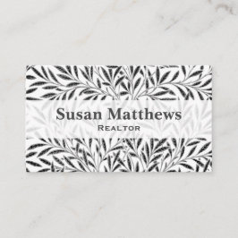 William Morris Willow Pattern, Gray / Gray & White 名刺