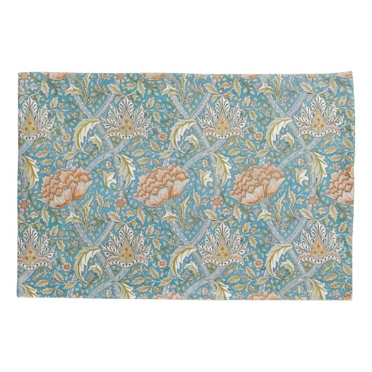 William Morris Windrush Floral Pattern Blue 枕カバー (裏面)