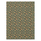 William Morris Woodland Floral Rabbits Christmas テーブルクロス (正面)