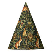 William Morris Woodland Floral Rabbits Christmas パーティーハット (裏面)