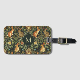 William Morris Woodland Floral Rabbits Christmas ラゲッジタグ