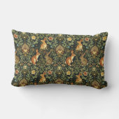 William Morris Woodland Floral Rabbits Christmas ランバークッション (裏面)