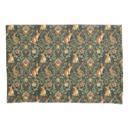 William Morris Woodland Floral Rabbits Christmas 枕カバー