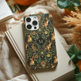 William Morris Woodland Floral Rabbits Christmas iPhone 15 Pro Maxケース