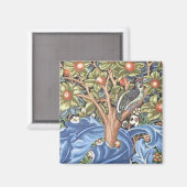 William Morris Woodpecker Tapestryフローラヴィンテージ マグネット (正面/裏面)