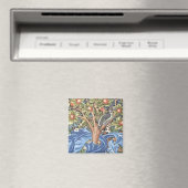 William Morris Woodpecker Tapestryフローラヴィンテージ マグネット (インサイチュ (食洗機))