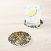 William Morris Woodpecker Tapestry Birds Floral コースター (側面)