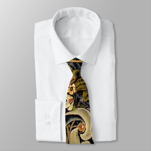 William Morris Woodpecker Tapestry Birds Floral ネクタイ (タイ)