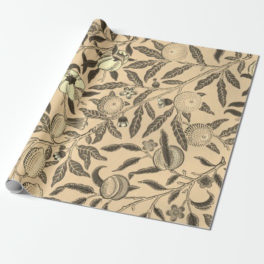 William Morris Wrapping Papによるザクロのパターン ラッピングペーパー (アンロールド)
