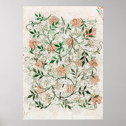 William Morris's (1834-1896) famous Jasmine ポスター (正面)