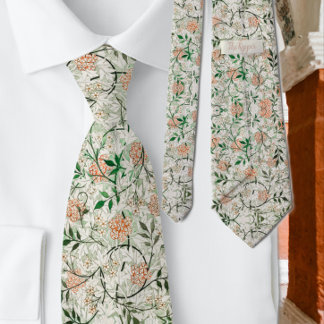 William Morris's Famous Jasmine Floral Pattern ネクタイ