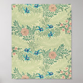 William Morris's Larkspur famous pattern ポスター (正面)